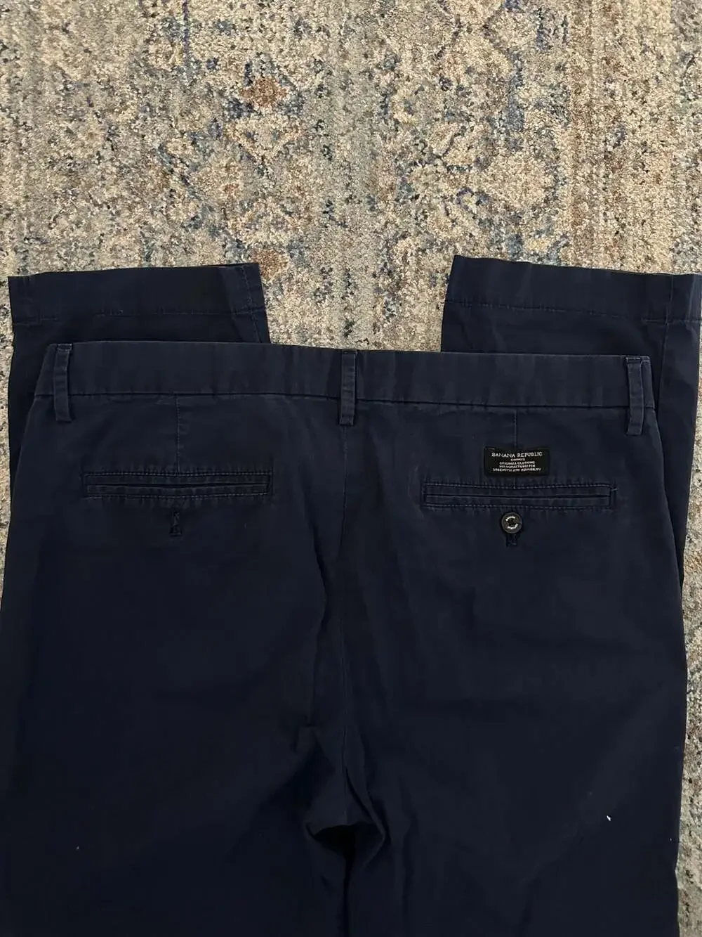 Banana Republic Aiden Chino Pants Navy Blue Size 33x30